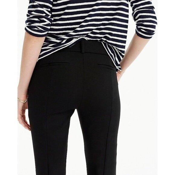J Crew 365 Womens Cameron Pant Sz 2 Black Slim Cropped 4 Season Stretch Preppy - Picture 4 of 10